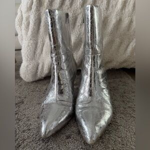 DV by Dolce Vita Gradie Kitten Heel Silver Boots